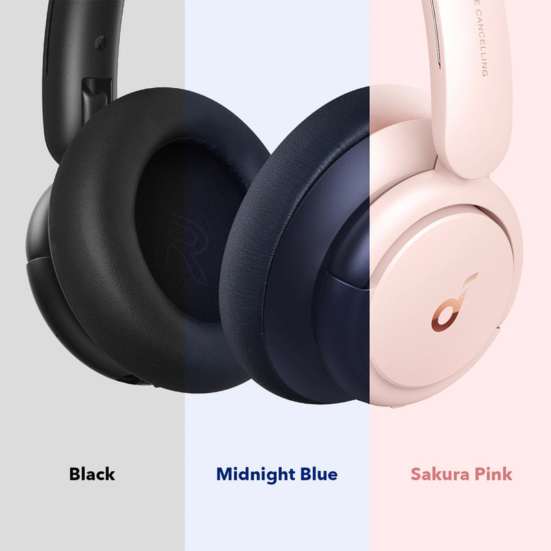 هدفون بلوتوثی انکر مدل SoundCore Life Q30 با نویز کنسلینگ فعال (ANC)، درگاه شارژ USB Type-C، دارای میکروفون دوگانه با حذف نویز، مجهز به فناوری Hi-Res Audio، دارای حالت Transparency برای شنیدن صدای محیط