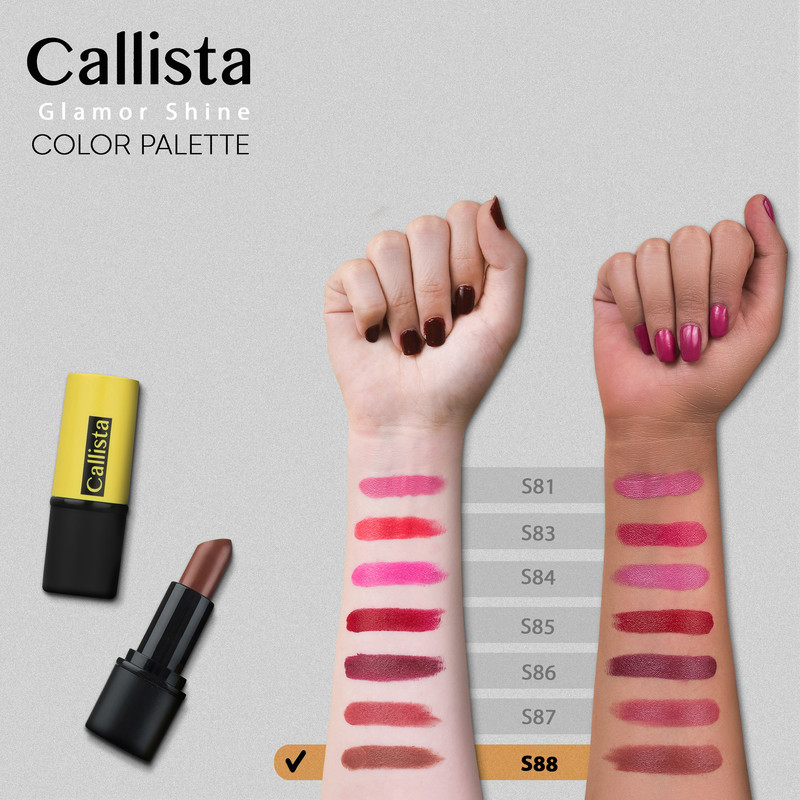 رژ لب جامد کالیستا مدل Glamor Shine شماره S88