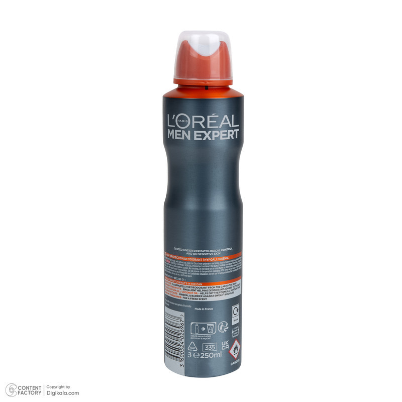 اسپری ضدتعریق مردانه لورآل مدل Hypoallergenic حجم 250 میلی‌لیتر