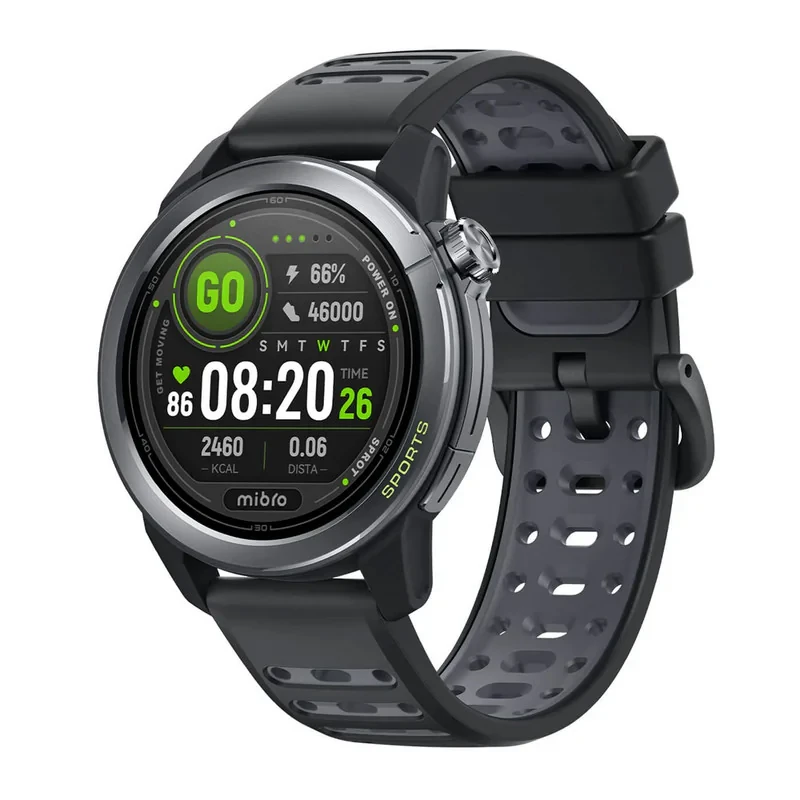 ساعت هوشمند 46 میلی‌متری میبرو مدل GS Active2 با بند سیلیکونی