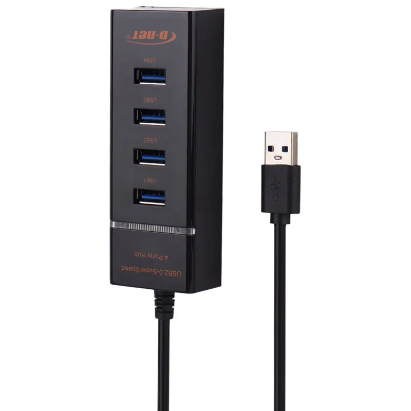 هاب 4 پورت USB 2.0 دی نت مدل DT-423 طول 30 سانتی متر