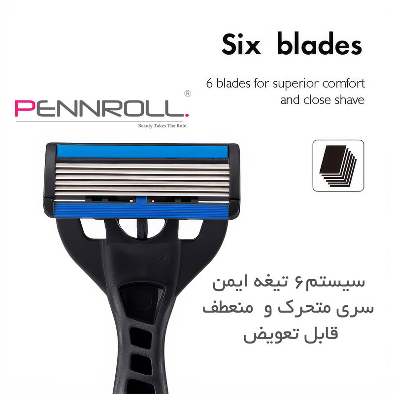 خود تراش پنرول مدل PRCL - TIGER Pro 6 - X2 بسته 2 عددی