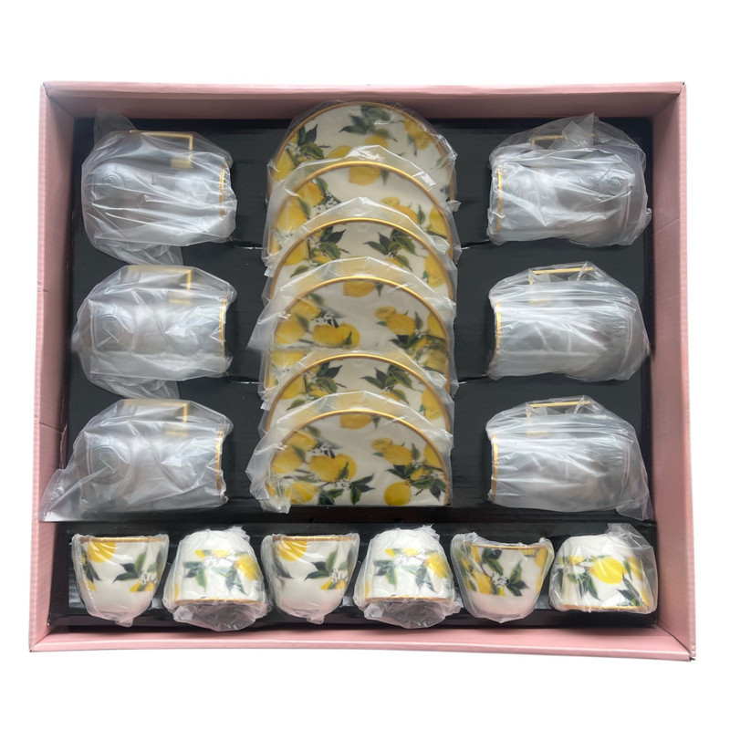 سرویس صبحانه‌خوری چینی 24 پارچه 6 نفره تویگار مدل Lemon