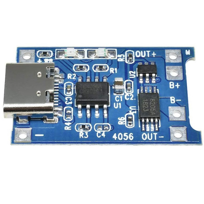 ماژول شارژ باتری لیتیومی مدل TP-4056TYPEC بسته 4 عددی