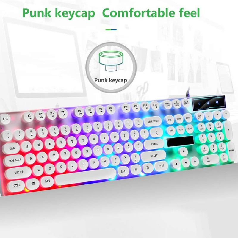 کیبورد و ماوس گیمینگ لایماید مدل GTX-300، سوئیچ ممبران، Full-size، نورپردازی LED RGB