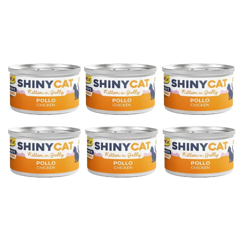 کنسرو غذای بچه گربه جیم کت مدل Cat Food Kitten Chicken طعم مرغ وزن 70 گرم بسته 6 عددی