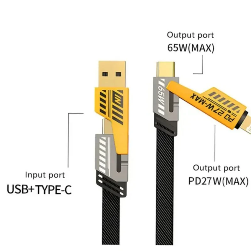 کابل تبدیل USBUSB-C به لایتنینگUSB-C پاور فول مدل 4in1 طول 1.2 متر