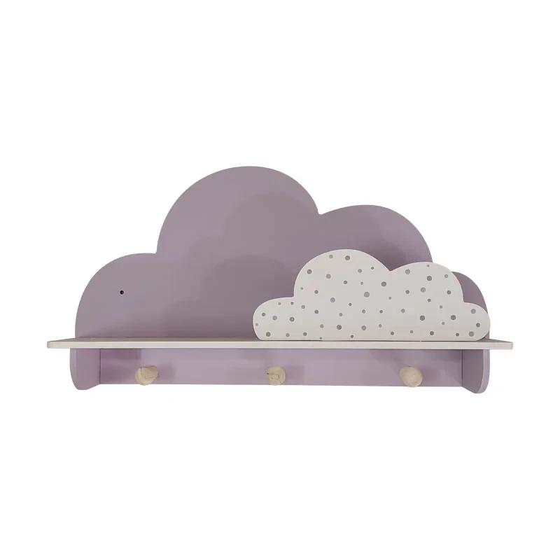 شلف دیواری اتاق کودک طرح ابر مدل MKids52-Lilac