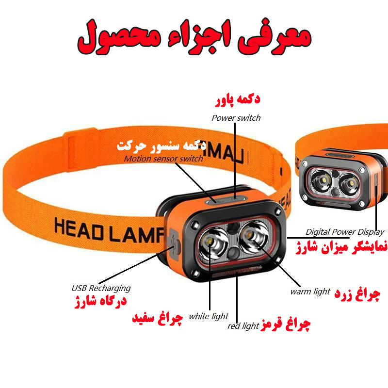چراغ پیشانی مدل G08