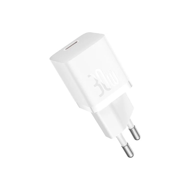 شارژر دیواری 30 وات بیسوس مدل GAN5 mini 30W به همراه کابل تبدیل USB-C