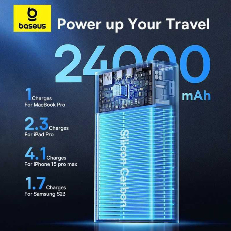 پاوربانک بیسوس مدل Adaman  140W ظرفیت 24000 میلی آمپر ساعت
