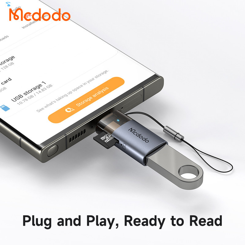 مبدل USB-A  Micro SD به USB-C مک دودو مدل OT-7600