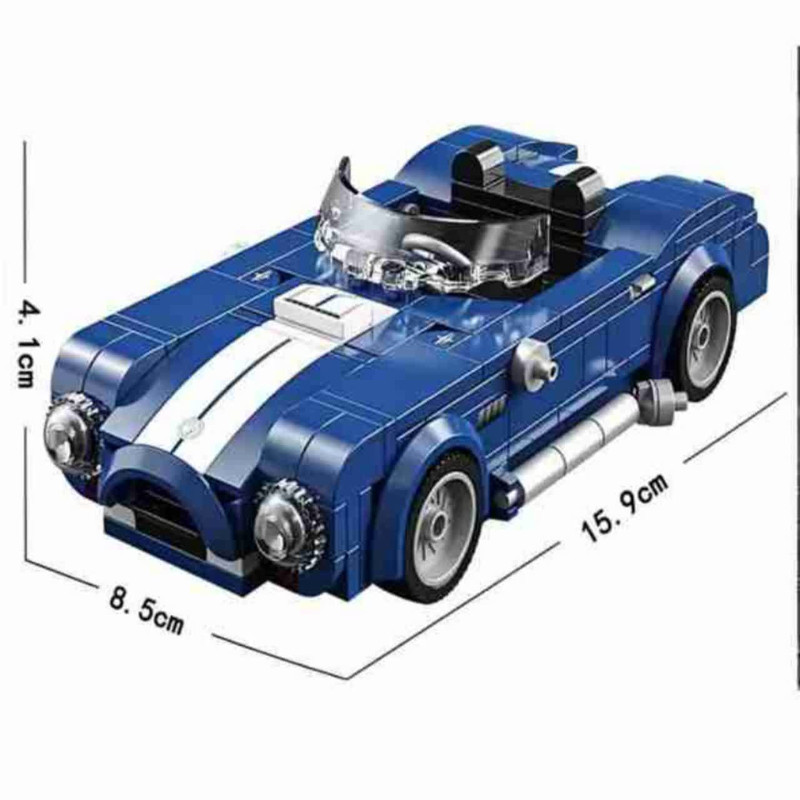 ساختنی 339 تکه ناب سل مدل SHELBY COBRA S BUILDING BLOCKS SPORT CAR BLU 339 PCS T1100
