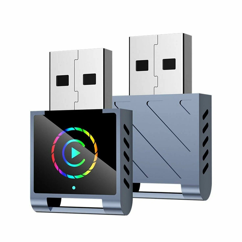 کارپلی و اندروید اتو مدل Wireless CarPlayAndroid Auto Q1BD به همراه مبدل USB به USB-C