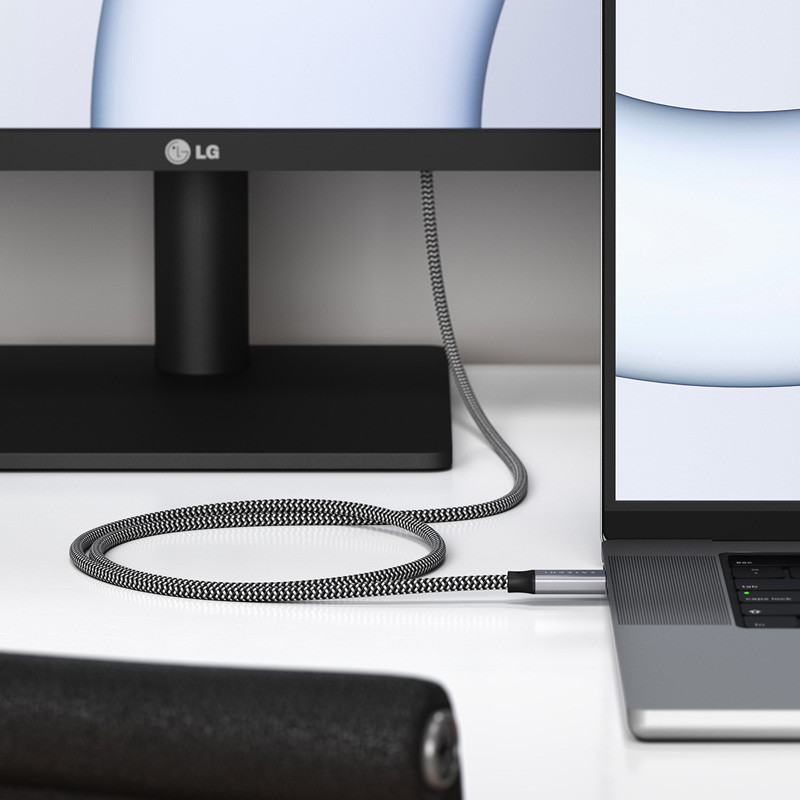 کابل USB-C ساتچی مدل USB4 40GBPS طول 0.8 متر