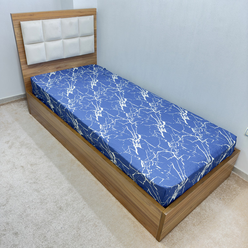 ملحفه ناتوسا مدل کشدار گرانیت یک نفره سایز 120x200 سانتی متر