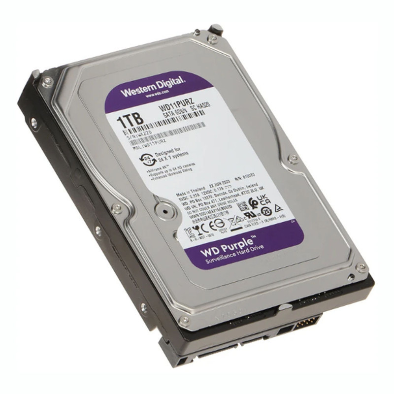 هارد دیسک اینترنال وسترن دیجیتال با رابط SATA 3.0 مدل WD11PURZ 6g SATA HA520 ظرفیت 1 ترابایت