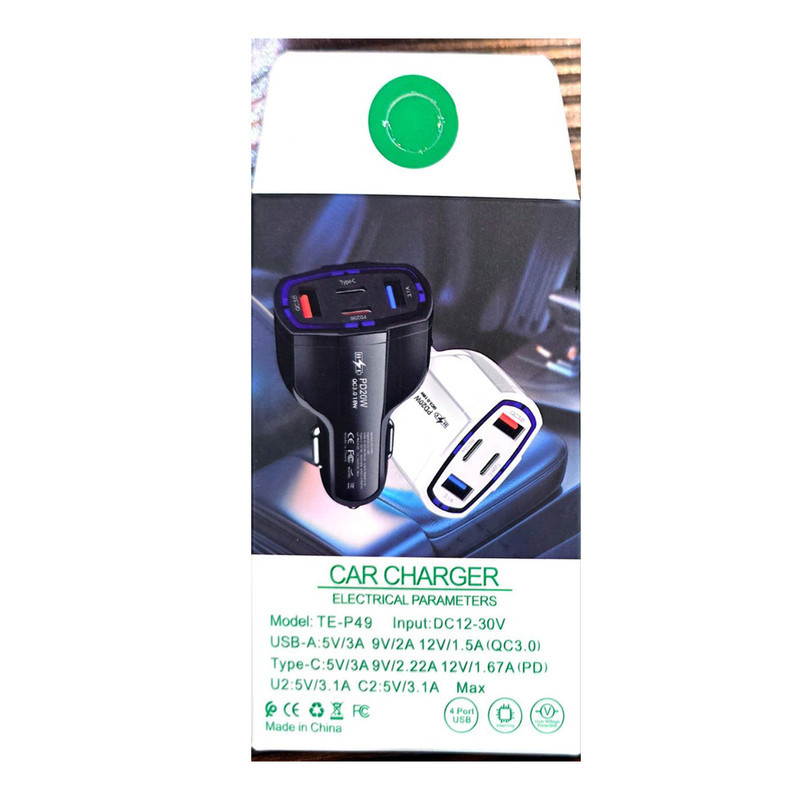 شارژر فندکی 20 وات 4 پورت مدل TE-P49