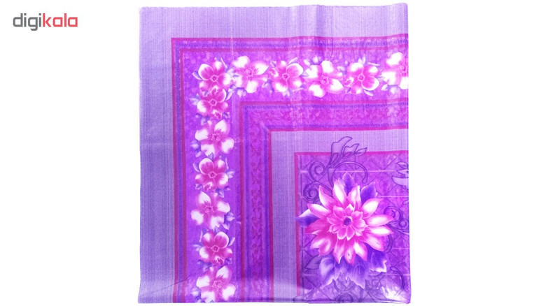 سفره پلاستیکی چهار نفره طرح سوسن رنگ بنفش سایز 92×120 سانتی متر