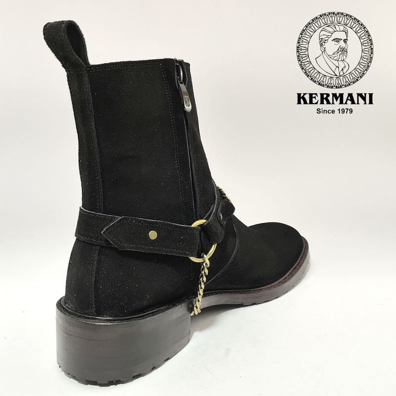 نیم بوت مردانه کرمانی مدل جیر دستدوز طبیعی کد 653