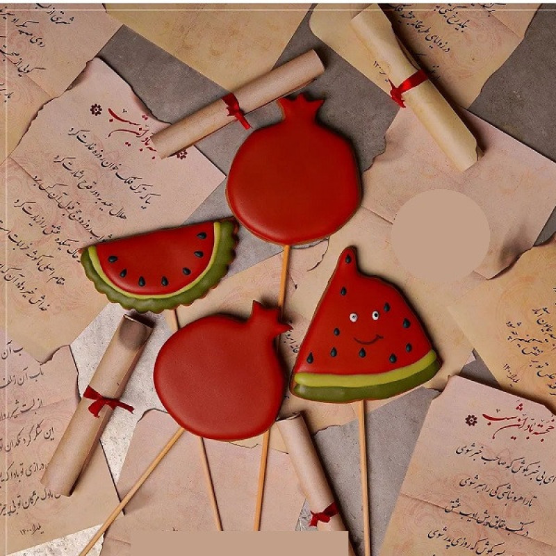 قالب شیرینی به گز مدل ست یلدایی مجموعه 6 عددی