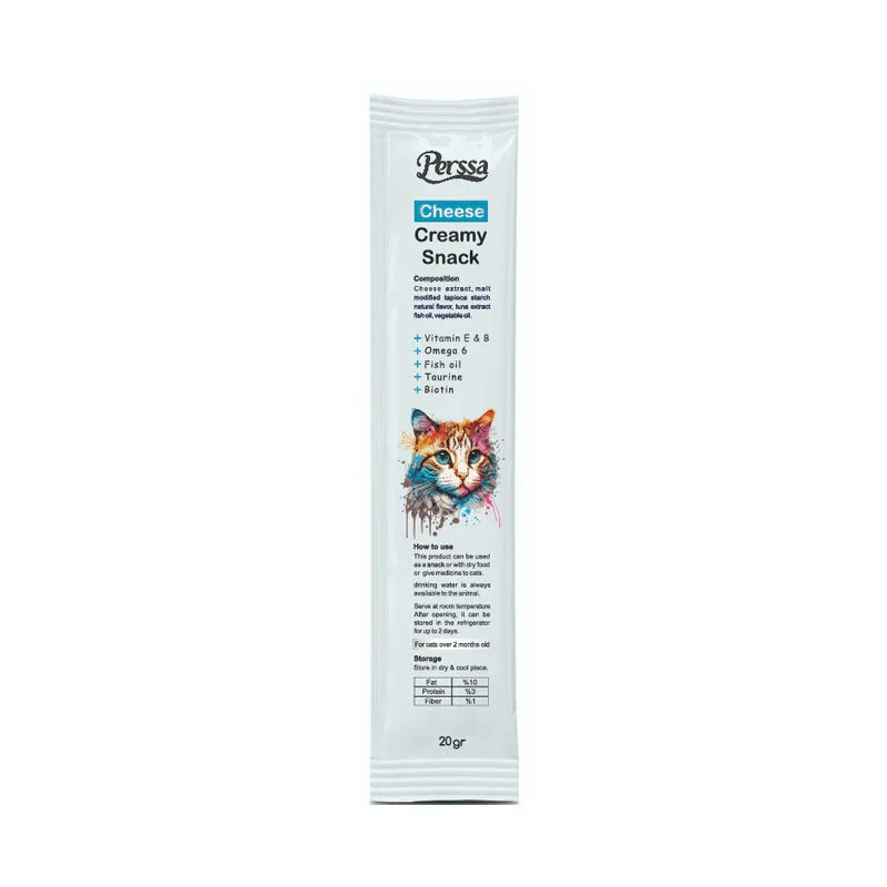 بستنی گربه پرسا مدل Creamy پنیر وزن 20 گرم