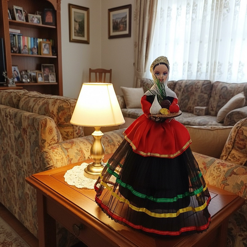 ست سفره هفت سین مدل عروسک بانوی شمالی