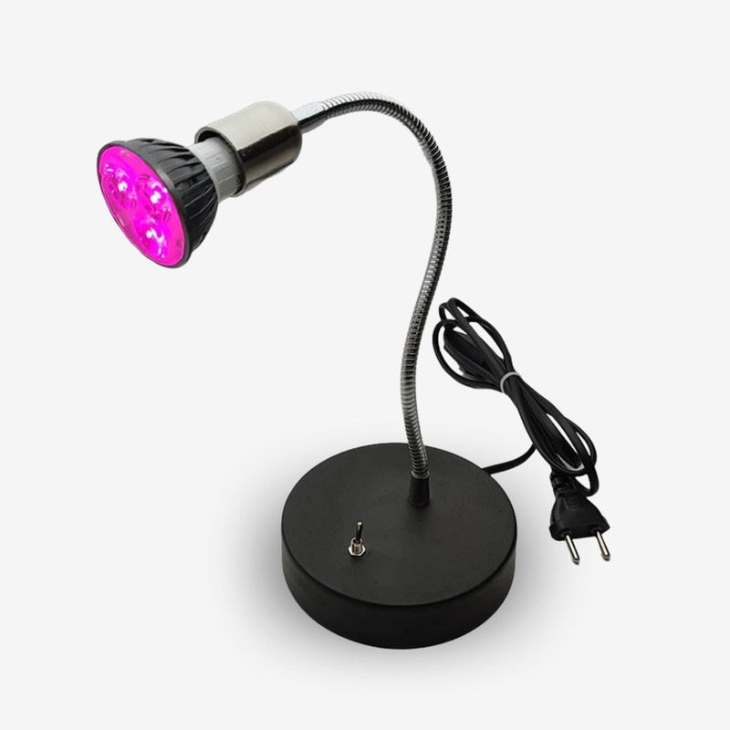 چراغ رشد گیاه 3 وات مدل رومیزی فلزی طرح فول اسپکتروم پایه GU5.3 کد BL147
