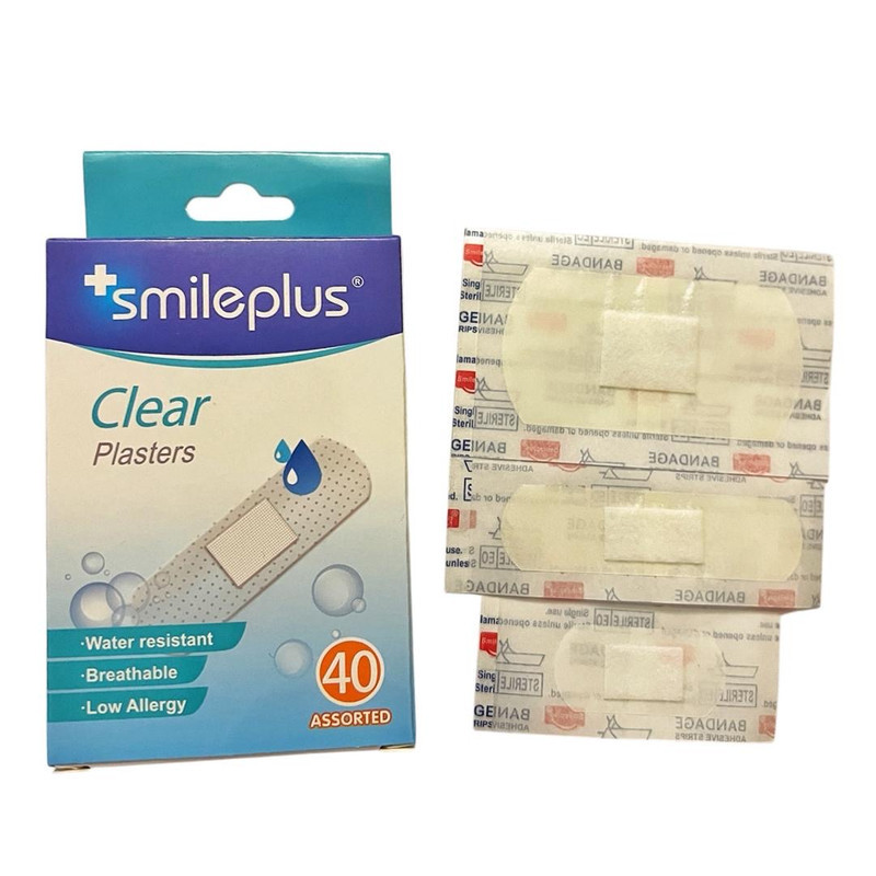 چسب زخم اسمایل پلاس مدل Clear Mix کد 6301 بسته 40 عددی