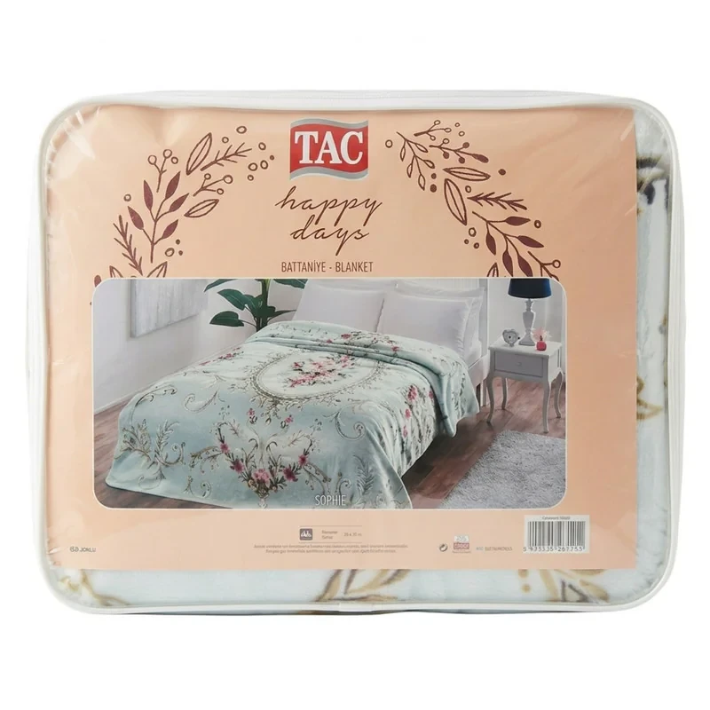 پتو 2 نفره تاچ مدل Happy Days سایز 240x220 سانتی‌متر