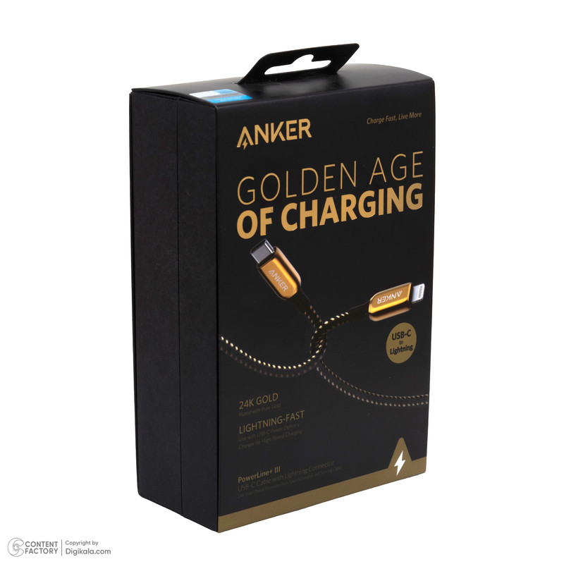 کابل تبدیل USB-C به لایتنینگ انکر مدل A8843 طول 1.8 متر