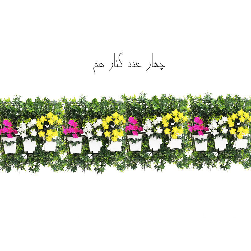 دیوارپوش مدل سه گلدان مجموعه 2 عددی