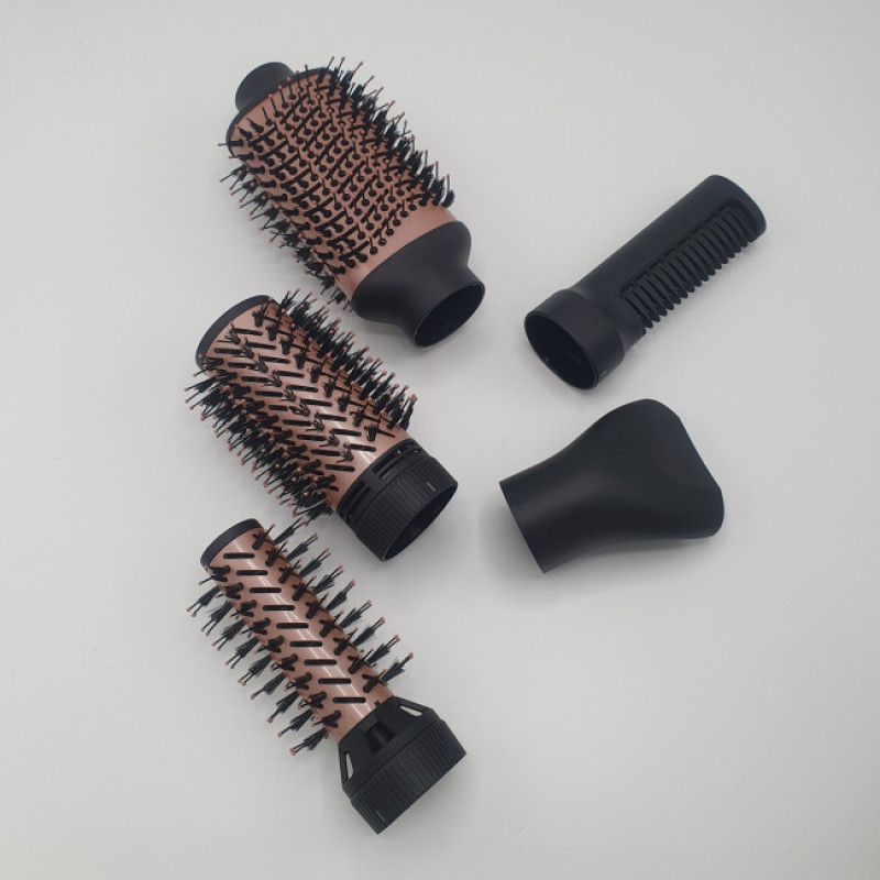 سشوار برس‌دار چرخشی 1200 وات مک استایلر مدل MC_1515، موتور DC، وزن 620 گرم، دارای سری چرخشی با ویژگی حجم‌دهندگی، فرکنندگی