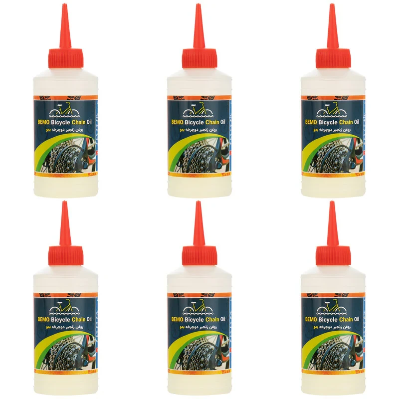 روغن زنجیر دوچرخه بمو مدل A200 حجم 80 میلی لیتر بسته 6 عددی