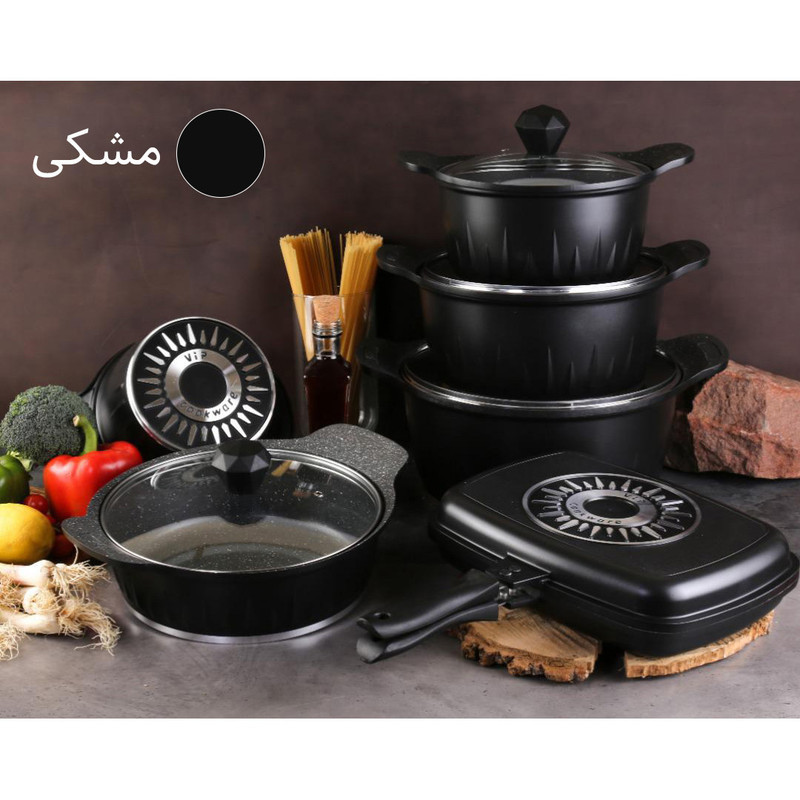 سرویس پخت و پز 12 پارچه وی آی پی شف مدل یاقوت