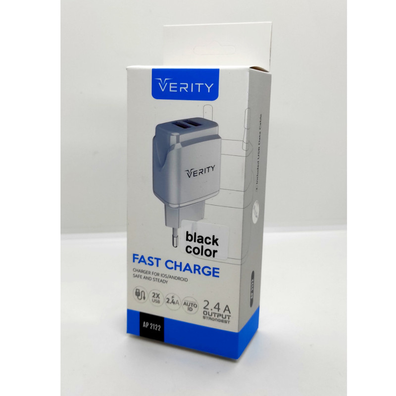 شارژر دیواری وریتی مدل EG-2122 به همراه کابل تبدیل microUSB