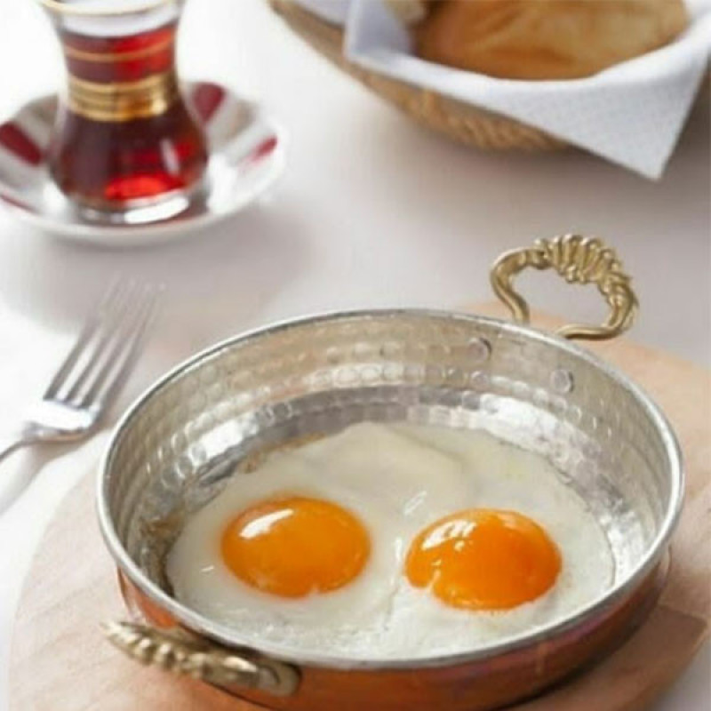 ماهیتابه مسی مدل دسته برنجی کد ZH170.1