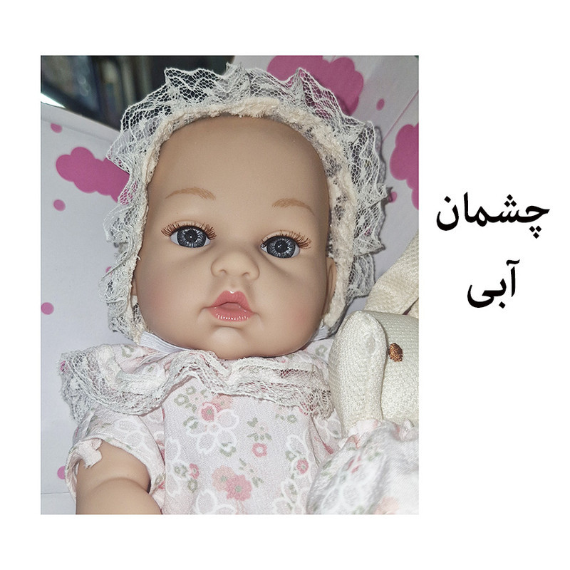 عروسک می می مدل موزیکال گوشتی طرح نوزاد کد 201-15  طول 29 سانتی‌متر