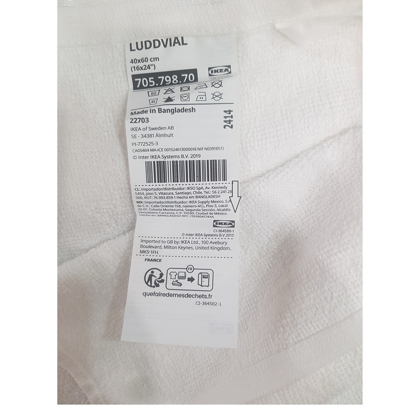 حوله دستی ایکیا مدل LUDDVIAL کد 798.70 سایز  40x60 سانتی متر