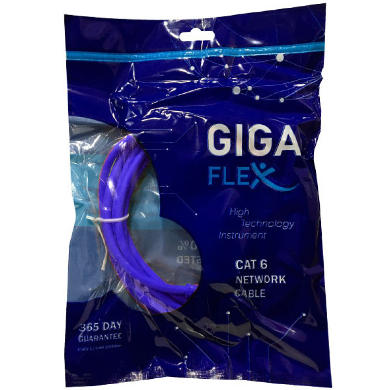 کابل شبکه Cat6 گیگافلکس مدل GI-UTP-BL