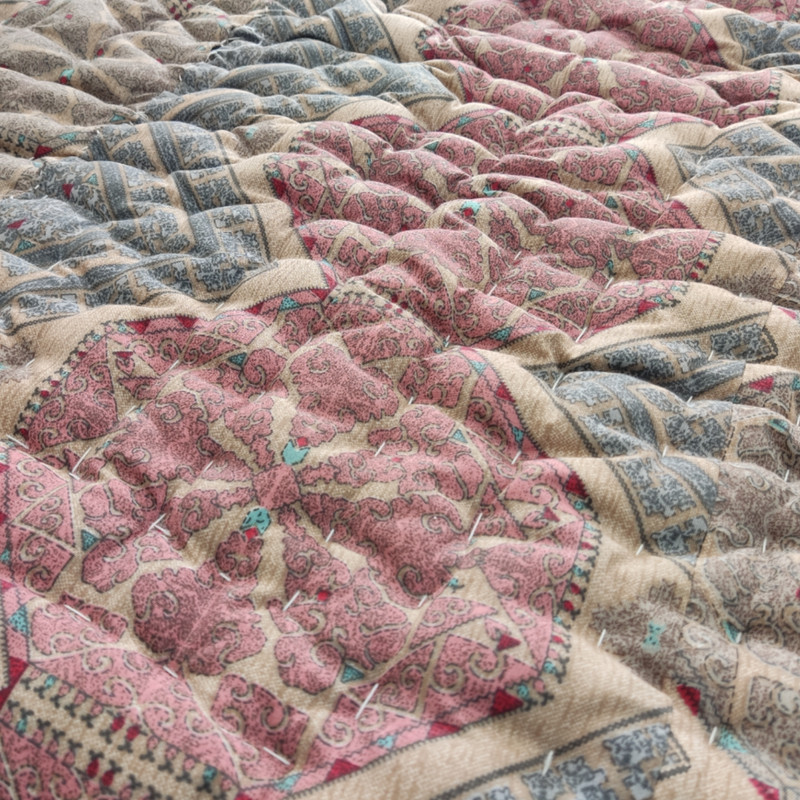 لحاف کرسی مدل دست دوز طرح لوزی سایز 350×350 سانتی متر