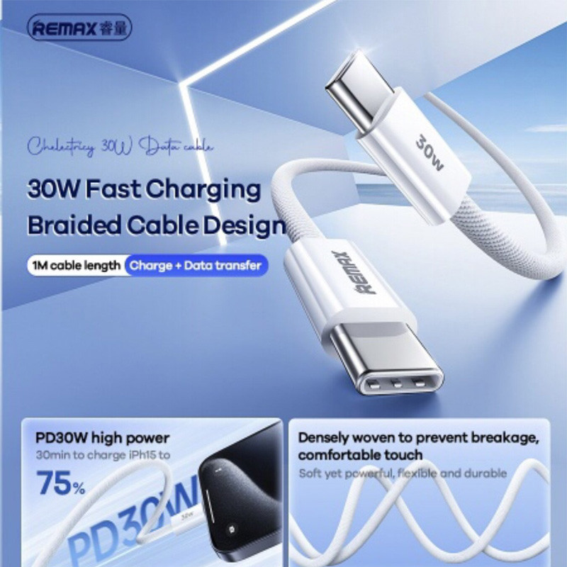کابل USB-C ریمکس مدل IPHONE 15 طول 1 متر