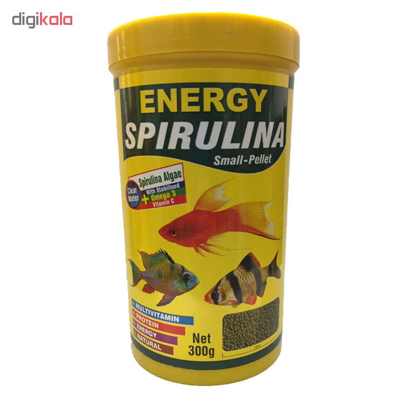 غذا ماهی انرژی مدل spirulina small-pellet وزن 300 گرم