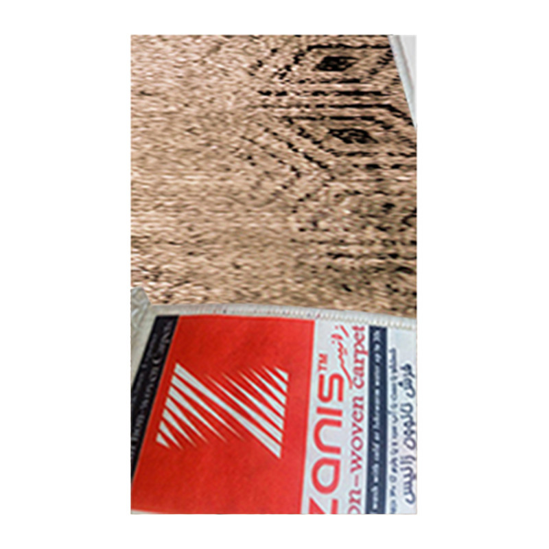فرش ماشینی زانیس مدل مدرن طرح وینتیج زمینه کرم قهوه ای
