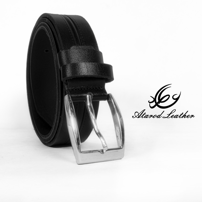 کمربند مردانه چرم عطارد مدل چرم طبیعی گاومیش کد B43
