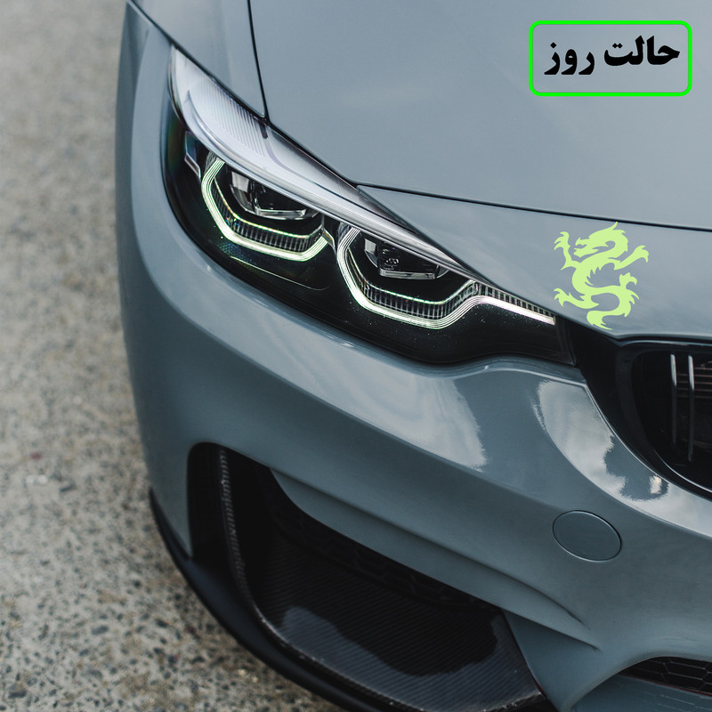 برچسب بدنه خودرو مدل شبنما طرح اژدها کد02