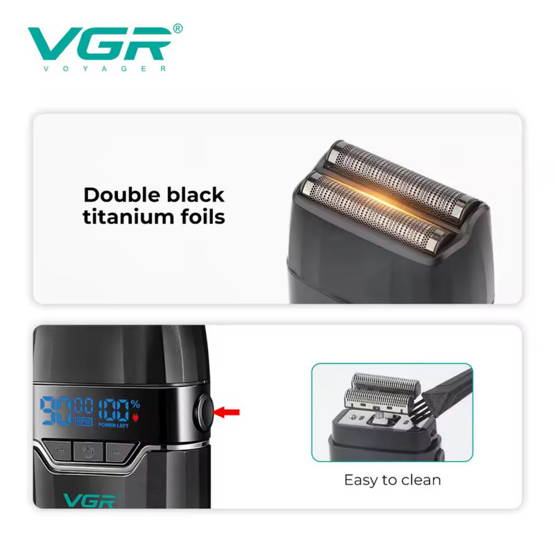 ماشین اصلاح موی سر و صورت شارژی وی جی ار مدل V-308