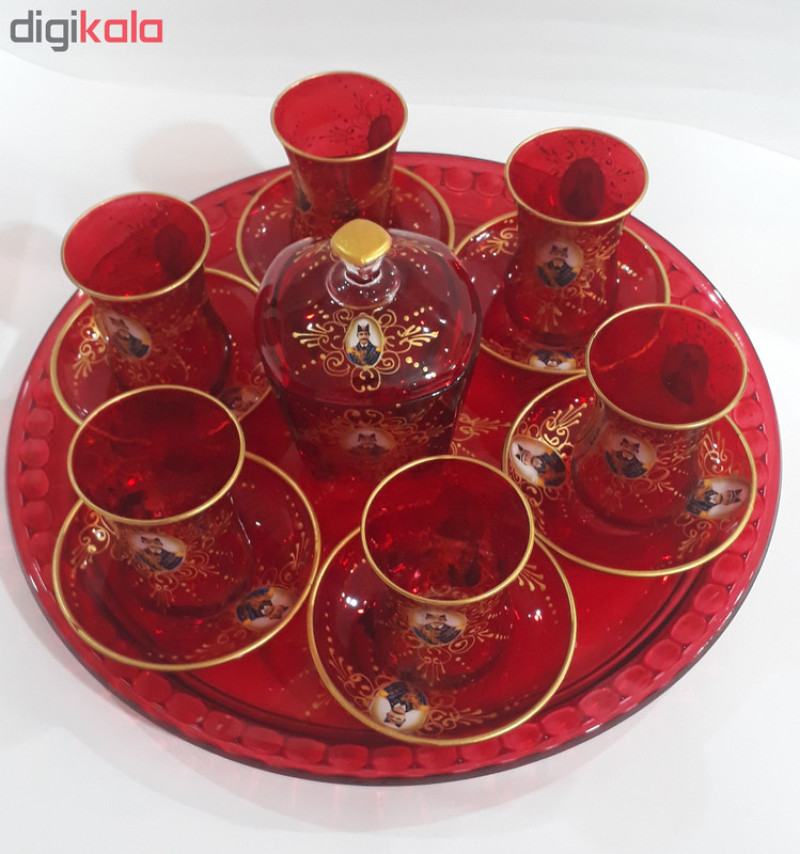 سرویس چای خوری 15پارچه طرح شاه عباسی