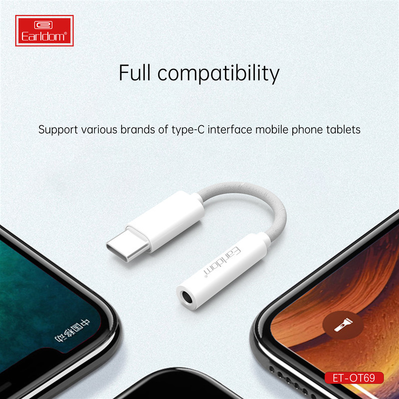مبدل USB-C به جک AUX ارلدام مدل ET-OT69