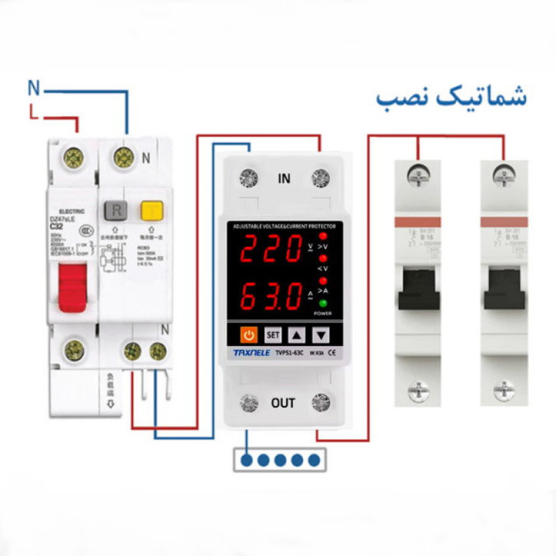 محافظ ولتاژ تکسنله مدل TVPS1-63C
